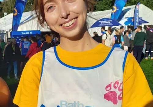 Holly taking part in the Bath Half, as part of Team BCDH