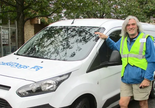 Volunteer Len with the BCDH van