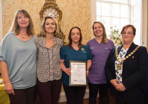 Together Project team receiving their Volunteer Team of the Year award