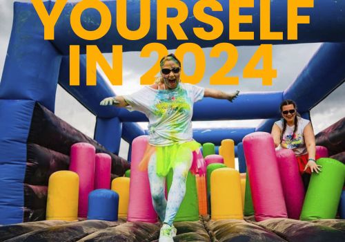 Challenge yourself in 2024 with a photo from the Color Obstacle Rush event