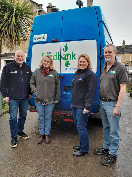 Bath Foodbank and the Bath Cats and Dogs Home team 