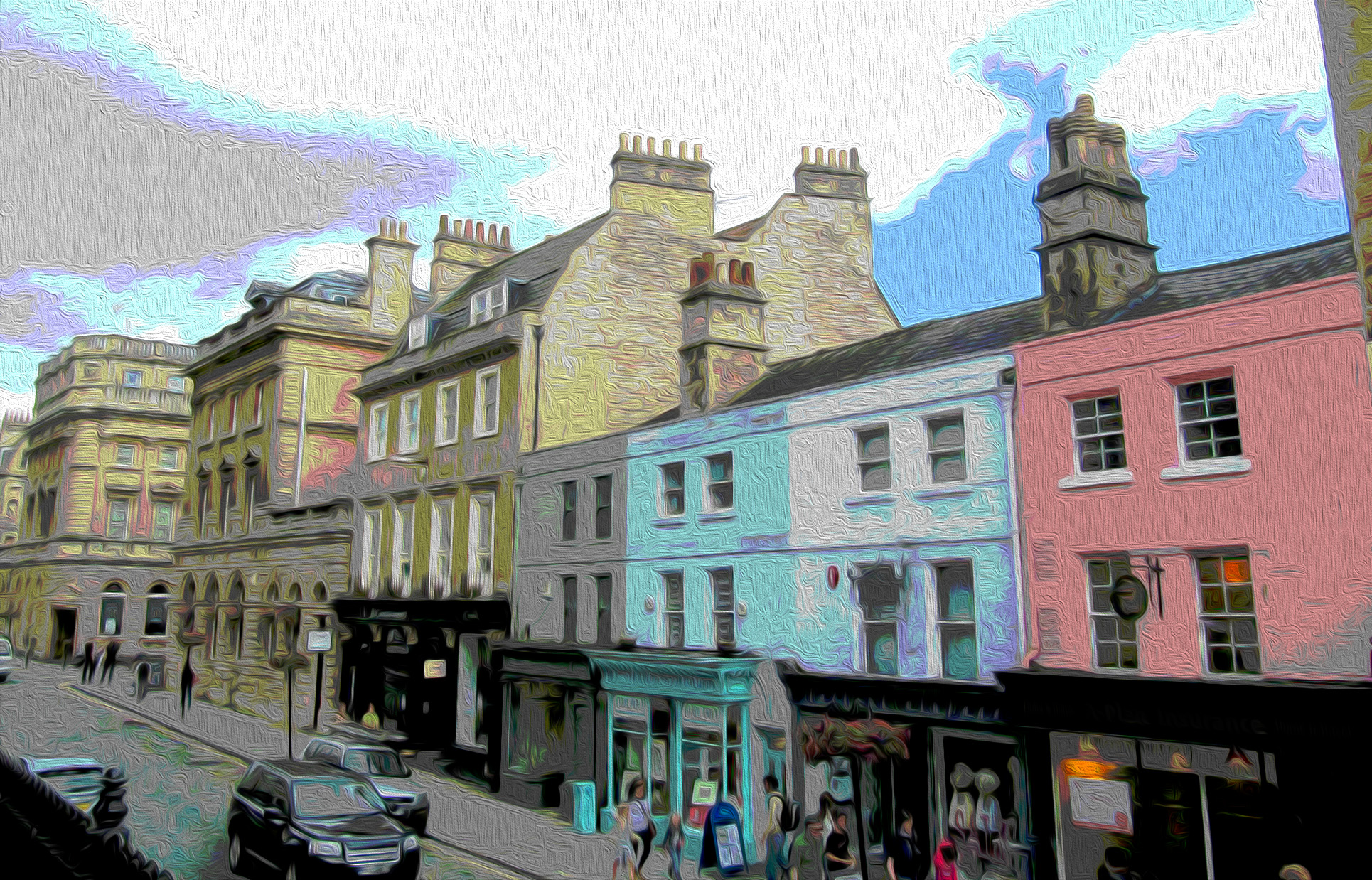 Artistic rendering of George Street in Bath 