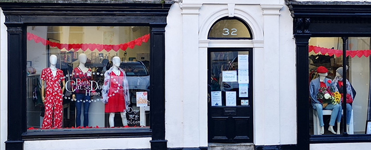 Bradford on Avon charity shop front