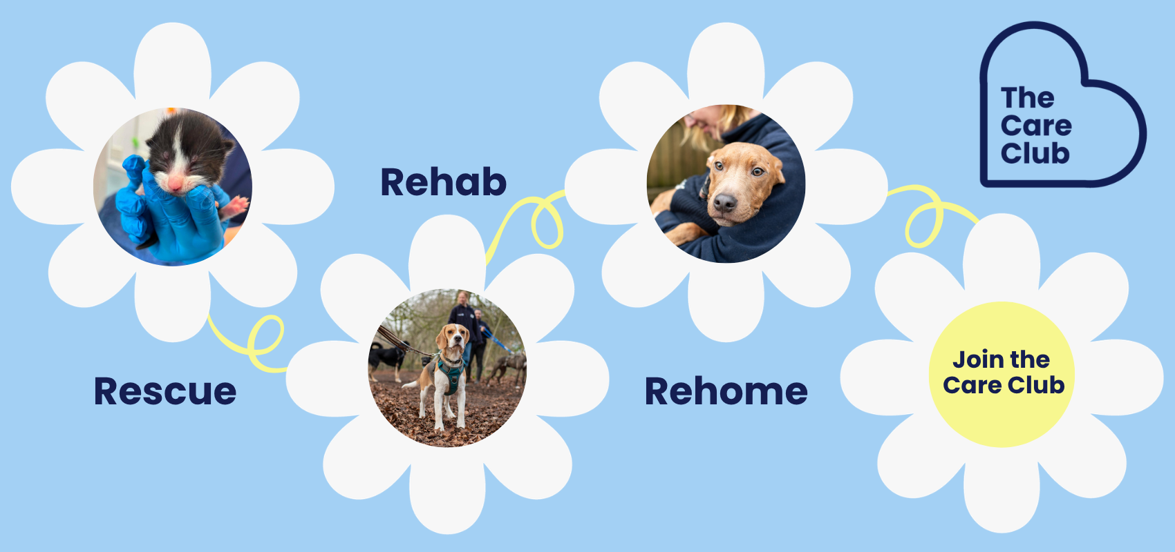 Rescue - Rehab - Rehome - Join the Care Club