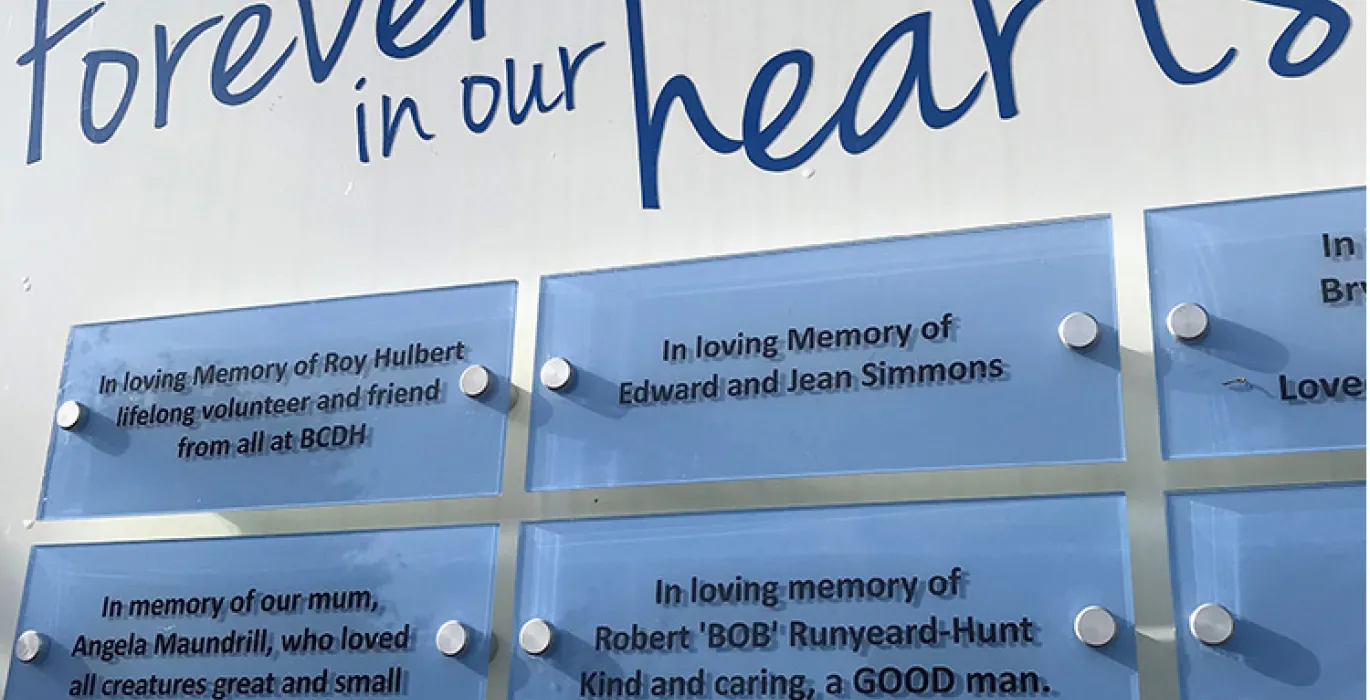 Memory wall plaque image